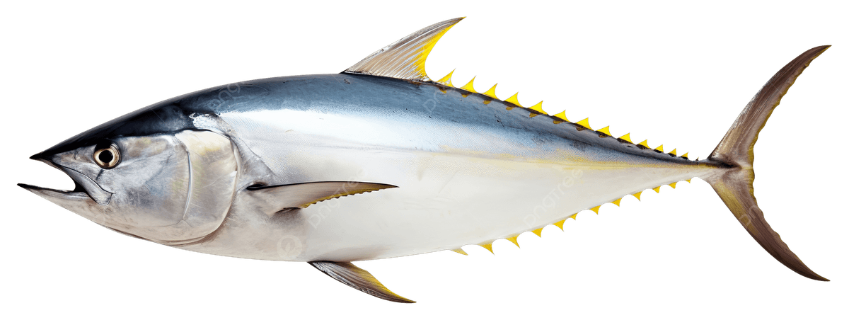 Illustration of a yellowfin tuna